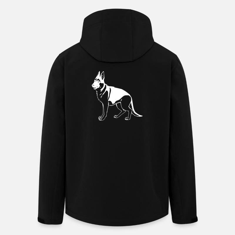 Schäferhund - Recycelte Männer Softshell-Jacke von Stanley/Stella - Schwarz