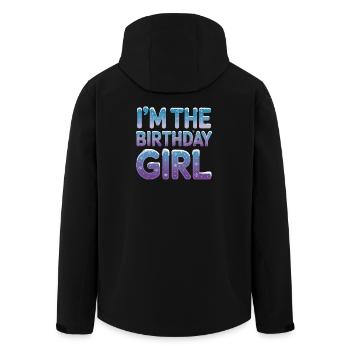 Dans les flocons de neige d’hiver de la fille d’anniversaire - Veste softshell homme en polyester recyclé Stanley/Stella - noir - Dos - AI Model Male 185 light (185cm)