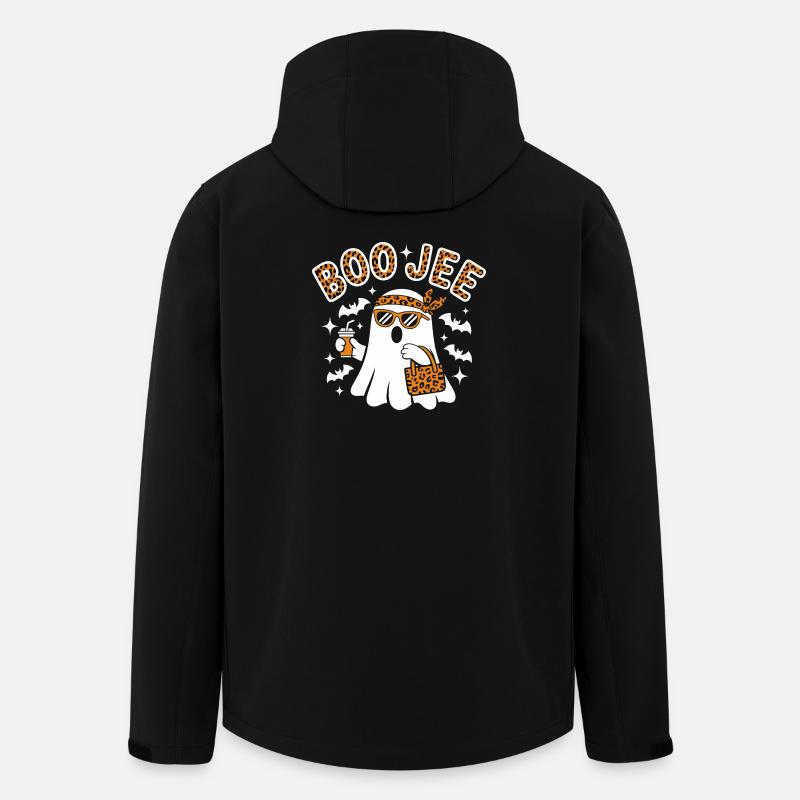 Leopard Ghost Halloween Chic - Men’s Recycled Softshell Jacket by Stanley/Stella - black