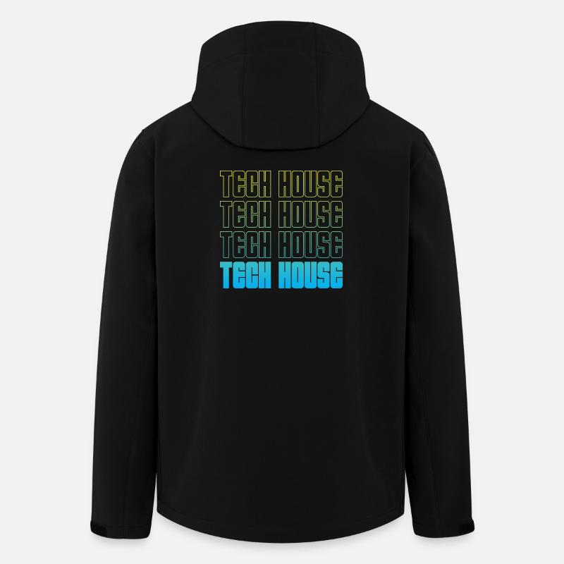 Tech House Neon Repeat - Veste softshell homme en polyester recyclé Stanley/Stella - noir