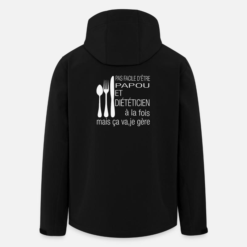 Papua und Ernährungsberater – ich schaffe es! - Recycelte Männer Softshell-Jacke von Stanley/Stella - Schwarz