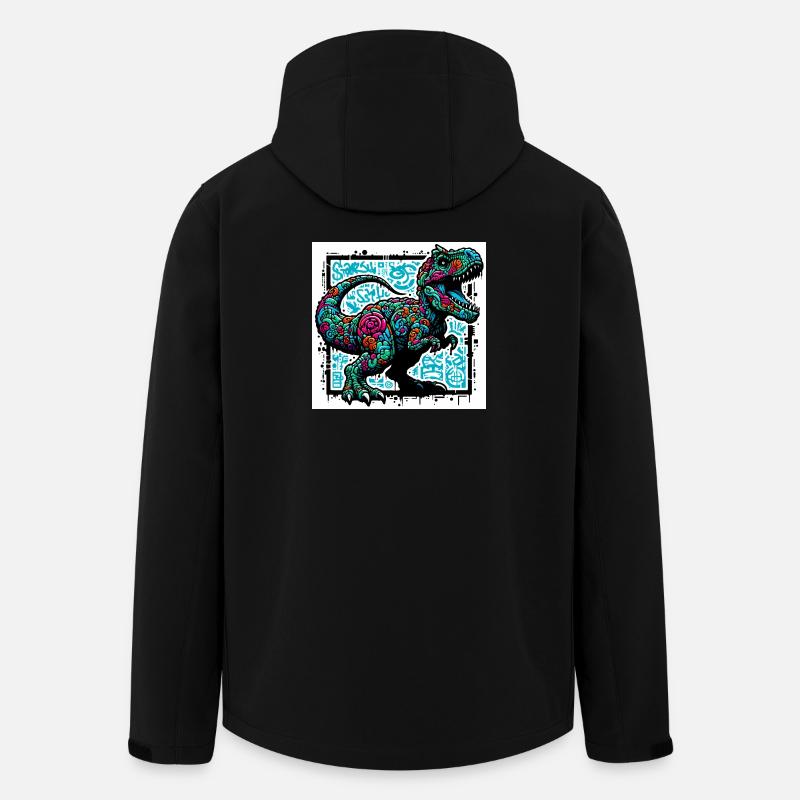 dinosaure - Veste softshell homme en polyester recyclé Stanley/Stella - noir