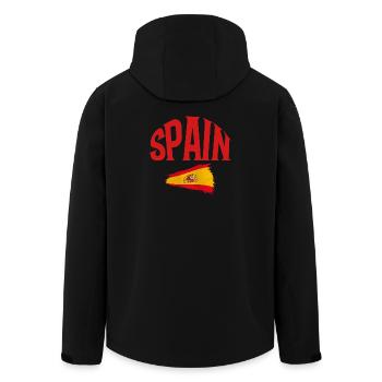 Spain - Recycelte Männer Softshell-Jacke von Stanley/Stella - Schwarz - Hinten - AI Model Male 185 light (185cm)