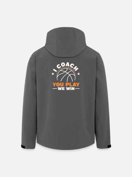 I Coach - You Play - We Win - Men’s Recycled Softshell Jacket by Stanley/Stella - black