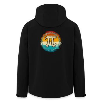 Pi Spectrum Emblem Tee - Men’s Recycled Softshell Jacket by Stanley/Stella - black - Back - AI Model Male 185 light (185cm)