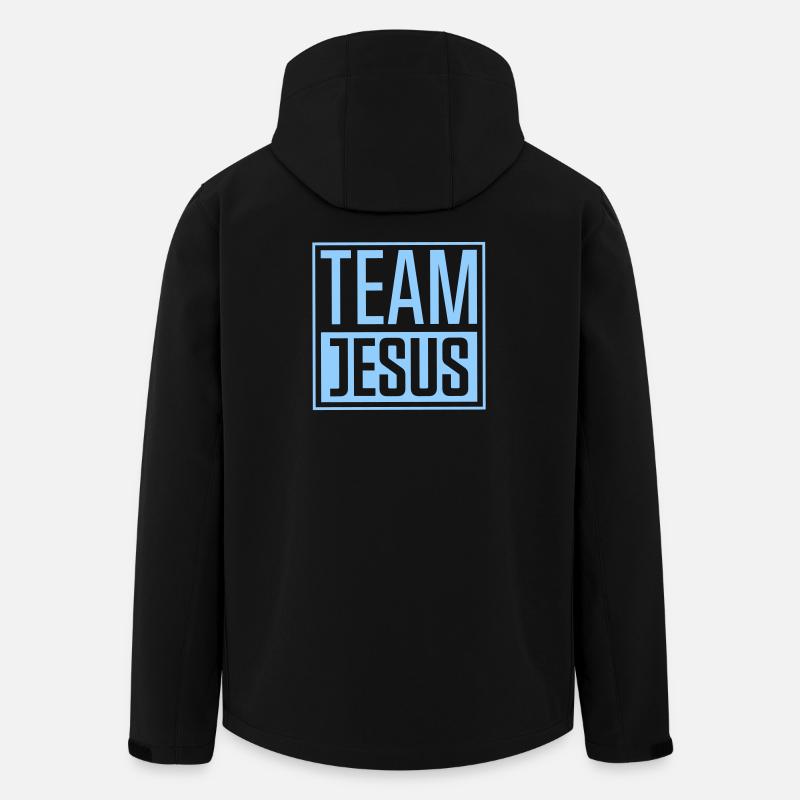 Team Jesus  - Recycelte Männer Softshell-Jacke von Stanley/Stella - Schwarz