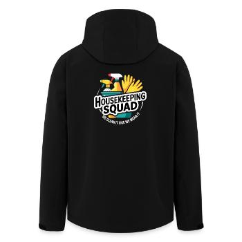Funny Cleaning Design - Men’s Recycled Softshell Jacket by Stanley/Stella - black - Back - AI Model Male 185 light (185cm)