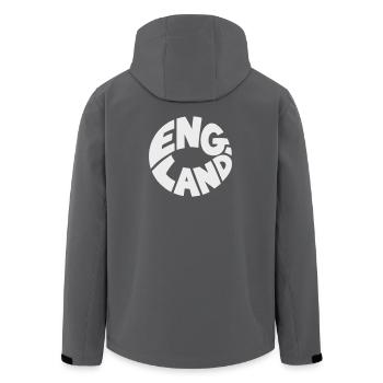 Engand Round Logo Printing Design - Men’s Recycled Softshell Jacket by Stanley/Stella - anthracite - Back - AI Model Male 185 light (185cm)