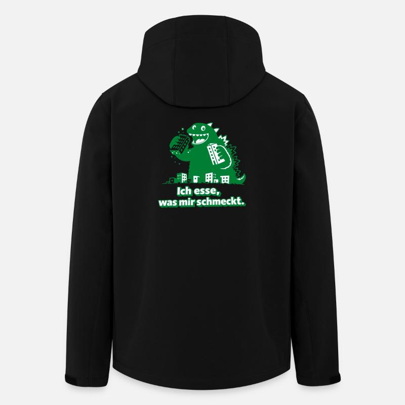 Je mange ce que j’aime, Monster - Veste softshell homme en polyester recyclé Stanley/Stella - noir