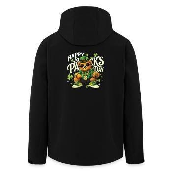 Happy St Patrick’s Day Irish Pride - St. Paddys - Men’s Recycled Softshell Jacket by Stanley/Stella - black - Back - AI Model Male 185 light (185cm)