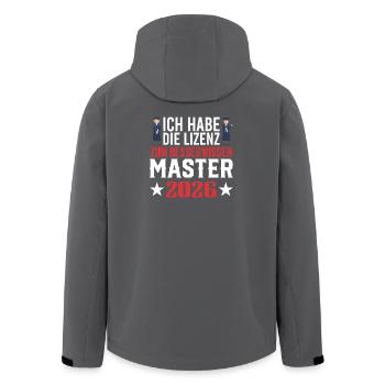 Master Abschluss Promotion Sponsion 2026 - Recycelte Männer Softshell-Jacke von Stanley/Stella - Anthrazit - Hinten - AI Model Male 185 light (185cm)