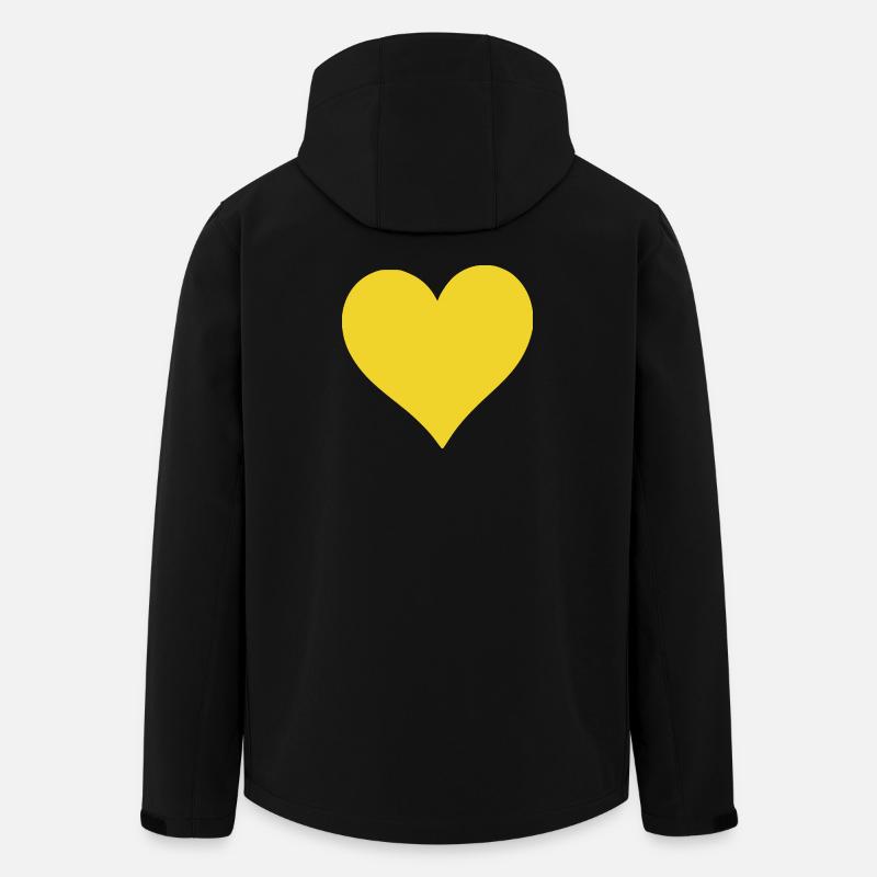 gelbes Herz gelb  Geschenk  - Recycelte Männer Softshell-Jacke von Stanley/Stella - Schwarz