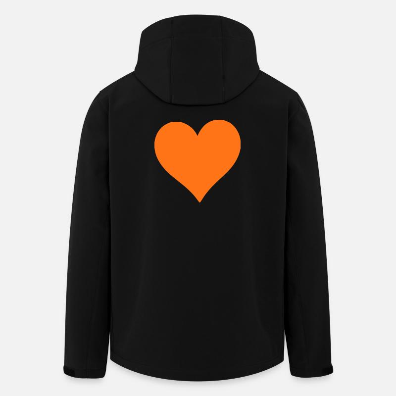 orangenes Herz orangen Geschenk  - Recycelte Männer Softshell-Jacke von Stanley/Stella - Schwarz