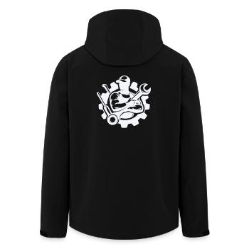 Alimentation du tournevis dans la conception des engrenages - Veste softshell homme en polyester recyclé Stanley/Stella - noir - Dos - AI Model Male 185 light (185cm)