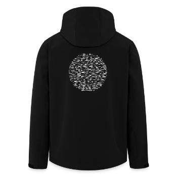 Circular Ripple Strata - Men’s Recycled Softshell Jacket by Stanley/Stella - black - Back - AI Model Male 185 light (185cm)