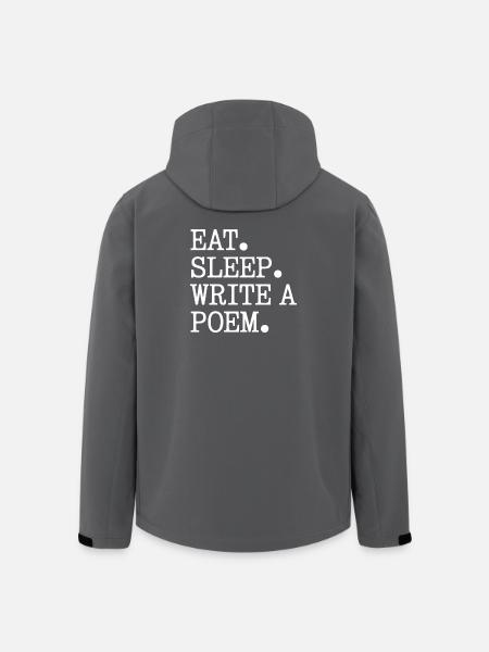 Eat Sleep Write A Poem - Men’s Recycled Softshell Jacket by Stanley/Stella - black