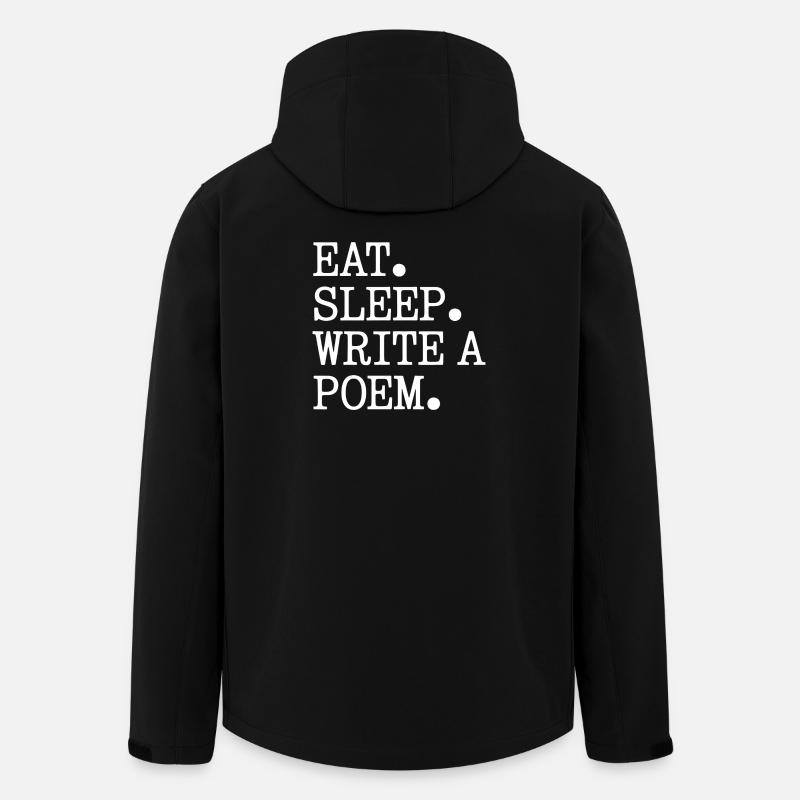 Eat Sleep Write A Poem - Men’s Recycled Softshell Jacket by Stanley/Stella - black