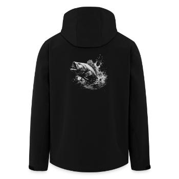 Karpfen Angler - Recycelte Männer Softshell-Jacke von Stanley/Stella - Schwarz - Hinten - AI Model Male 185 light (185cm)