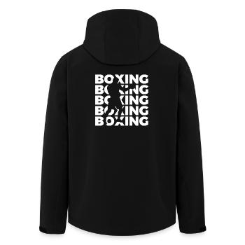 Boxing - Recycelte Männer Softshell-Jacke von Stanley/Stella - Schwarz - Hinten - AI Model Male 185 light (185cm)
