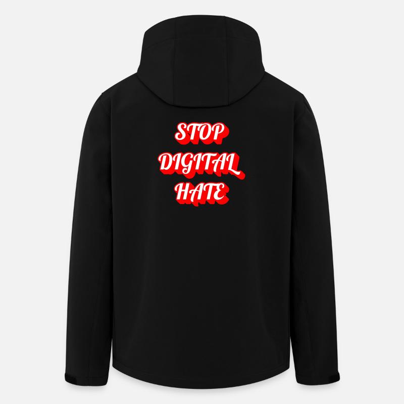 Stop Digital Hate – Statement gegen Cybermobbing & - Recycelte Männer Softshell-Jacke von Stanley/Stella - Schwarz