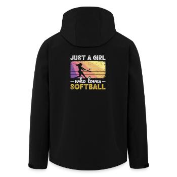 Juste une fille qui adore les adolescentes joueuses de softball - Veste softshell homme en polyester recyclé Stanley/Stella - noir - Dos - AI Model Male 185 light (185cm)