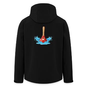 Colère d’eau avec un bâton en bois - Veste softshell homme en polyester recyclé Stanley/Stella - noir - Dos - AI Model Male 185 light (185cm)