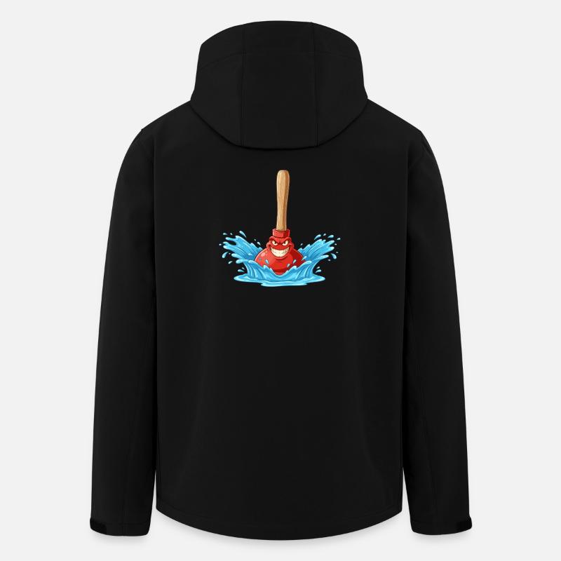 Water Anger Pungle with Wooden Stick - Men’s Recycled Softshell Jacket by Stanley/Stella - black