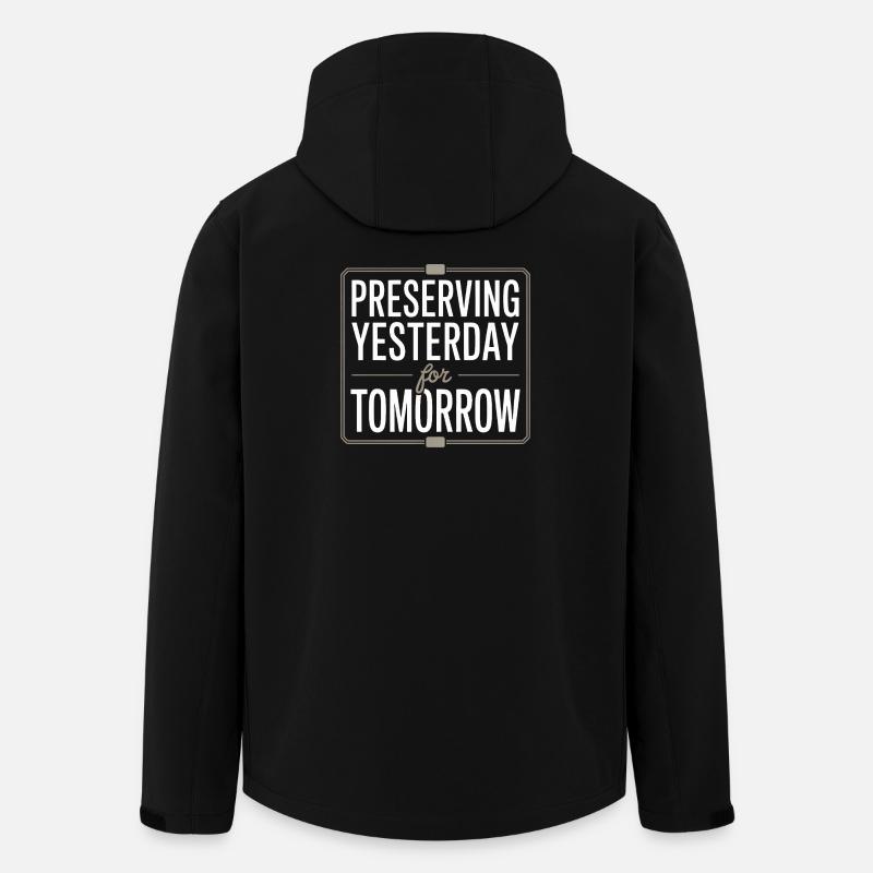 Préserver hier pour demain - Veste softshell homme en polyester recyclé Stanley/Stella - noir