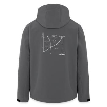 Thermodynamique du diagramme de phase à triple point : nerd - Veste softshell homme en polyester recyclé Stanley/Stella - charbon - Dos - AI Model Male 185 light (185cm)