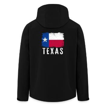 Drapeau de l’État du Texas vieilli Vintage Texas, USA - Veste softshell homme en polyester recyclé Stanley/Stella - noir - Dos - AI Model Male 185 light (185cm)