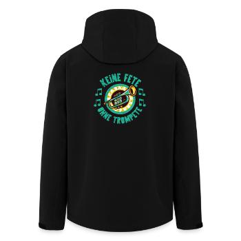 No party without trumpet brass band brass jazz - Men’s Recycled Softshell Jacket by Stanley/Stella - black - Back - AI Model Male 185 light (185cm)