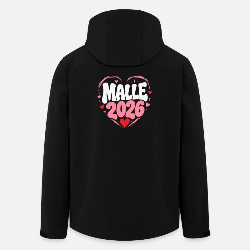 Malie 2026 Heart Design - Men’s Recycled Softshell Jacket by Stanley/Stella - black