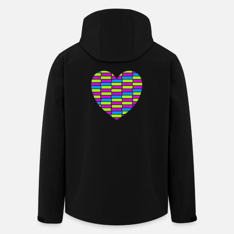 Cœur - Veste softshell homme en polyester recyclé Stanley/Stella - noir