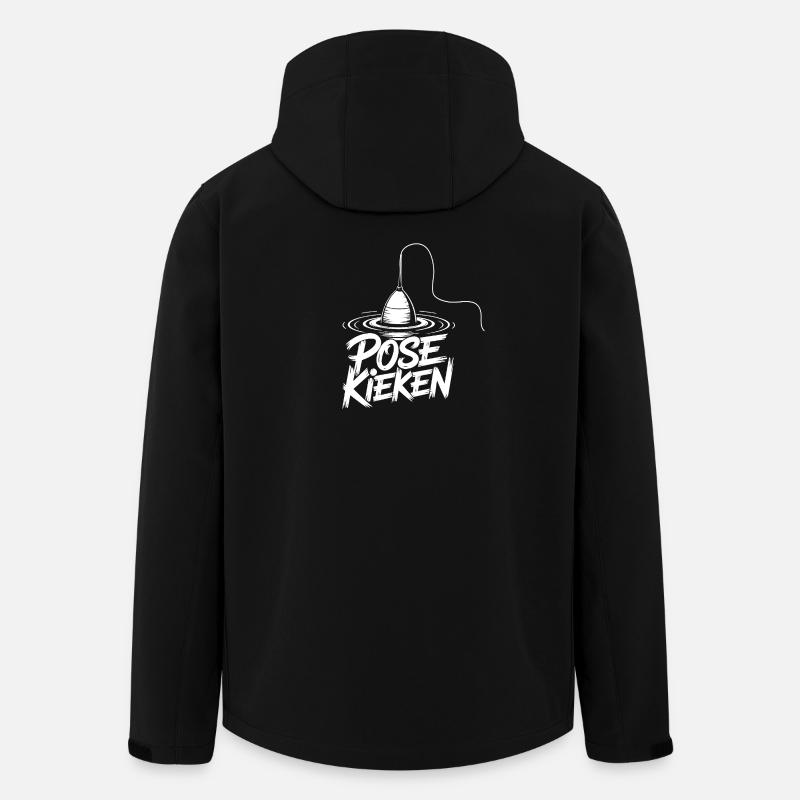Angler Pose Design - Recycelte Männer Softshell-Jacke von Stanley/Stella - Schwarz