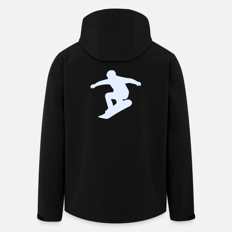 Snowboarders - Veste softshell homme en polyester recyclé Stanley/Stella - noir