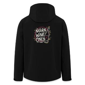 Amateur du vin naturel - Veste softshell homme en polyester recyclé Stanley/Stella - noir - Dos - AI Model Male 185 light (185cm)