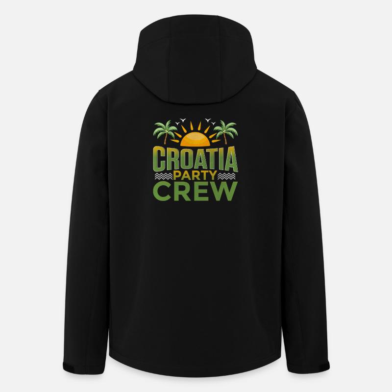 Croatia Party Crew - Recycelte Männer Softshell-Jacke von Stanley/Stella - Schwarz