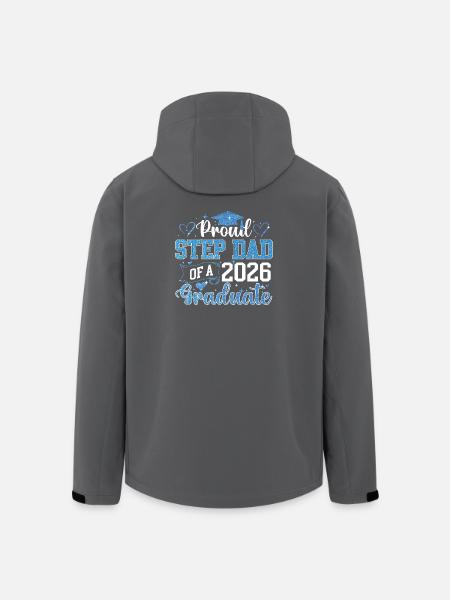 Proud Step Dad 2026 Graduate Class - Men’s Recycled Softshell Jacket by Stanley/Stella - black