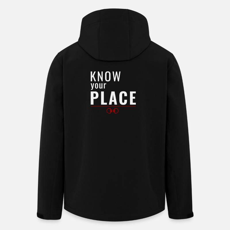 Know Your Place – Dominance Mindset - Men’s Recycled Softshell Jacket by Stanley/Stella - black