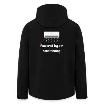 Angetrieben von Klimaanlagen-Grafik-T-Shirt - Recycelte Männer Softshell-Jacke von Stanley/Stella - Schwarz - Hinten - AI Model Male 185 light (185cm)