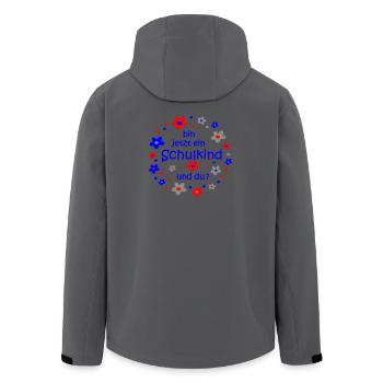 bin jetzt ein Schulkind - Recycelte Männer Softshell-Jacke von Stanley/Stella - Schwarz - Hinten - AI Model Male 185 light (185cm)