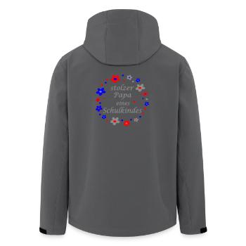 stolzer Papa eines Schulkindes - Recycelte Männer Softshell-Jacke von Stanley/Stella - Schwarz - Hinten - AI Model Male 185 light (185cm)