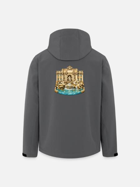 Trevi Fountain - Men’s Recycled Softshell Jacket by Stanley/Stella - black