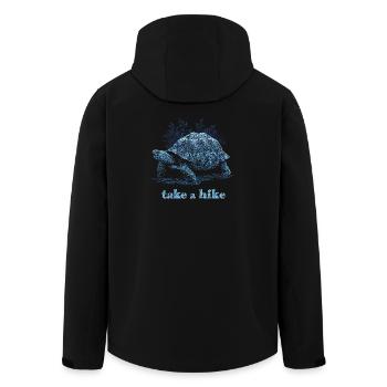 take a hike - Men’s Recycled Softshell Jacket by Stanley/Stella - black - Back - AI Model Male 185 light (185cm)