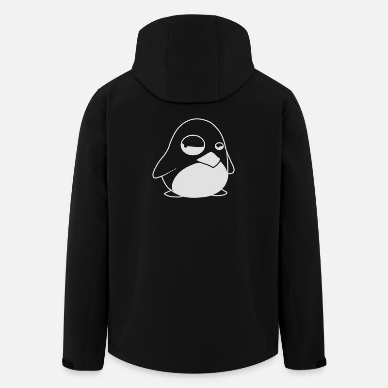 TUX Penguin, LINUX - Veste softshell homme en polyester recyclé Stanley/Stella - noir