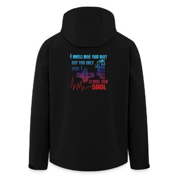 La moto Boxer Motor fait bouger l'âme des motocyclistes - Veste softshell homme en polyester recyclé Stanley/Stella - noir - Dos - AI Model Male 185 light (185cm)