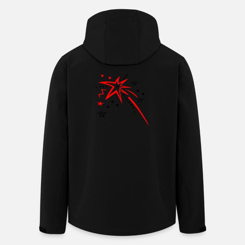 Étoiles, feux d’artifice, étoile filante - Veste softshell homme en polyester recyclé Stanley/Stella - noir