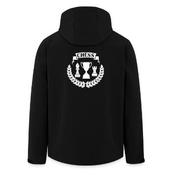 Coupe d’échecs blanche - Veste softshell homme en polyester recyclé Stanley/Stella - noir - Dos - AI Model Male 185 light (185cm)