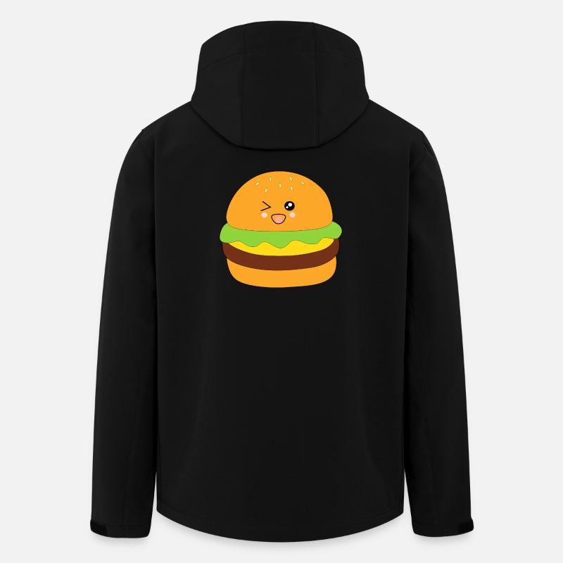 Kawaii, burgers, restauration rapide - Veste softshell homme en polyester recyclé Stanley/Stella - noir