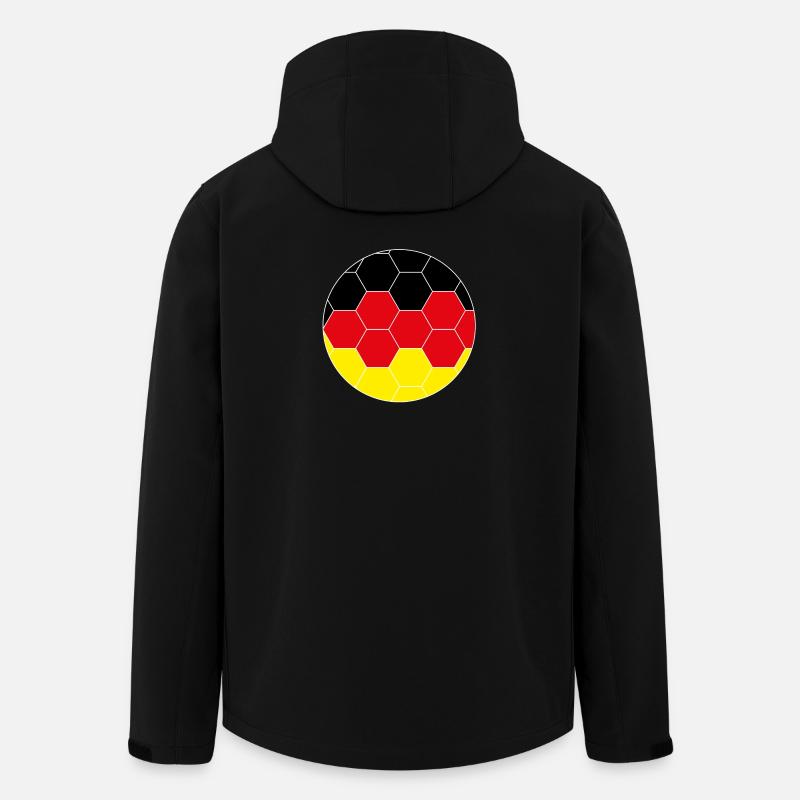 Germany Football Hexagon - Men’s Recycled Softshell Jacket by Stanley/Stella - black